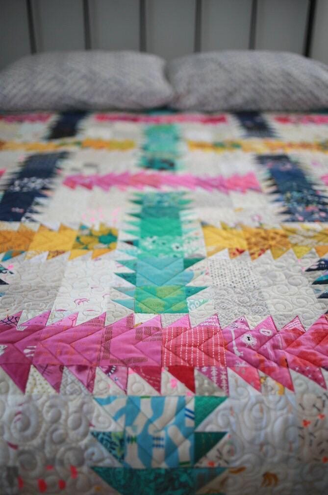Eye Candy Quilts Wiggle Quilt Pattern Finished Size: 72"x72"