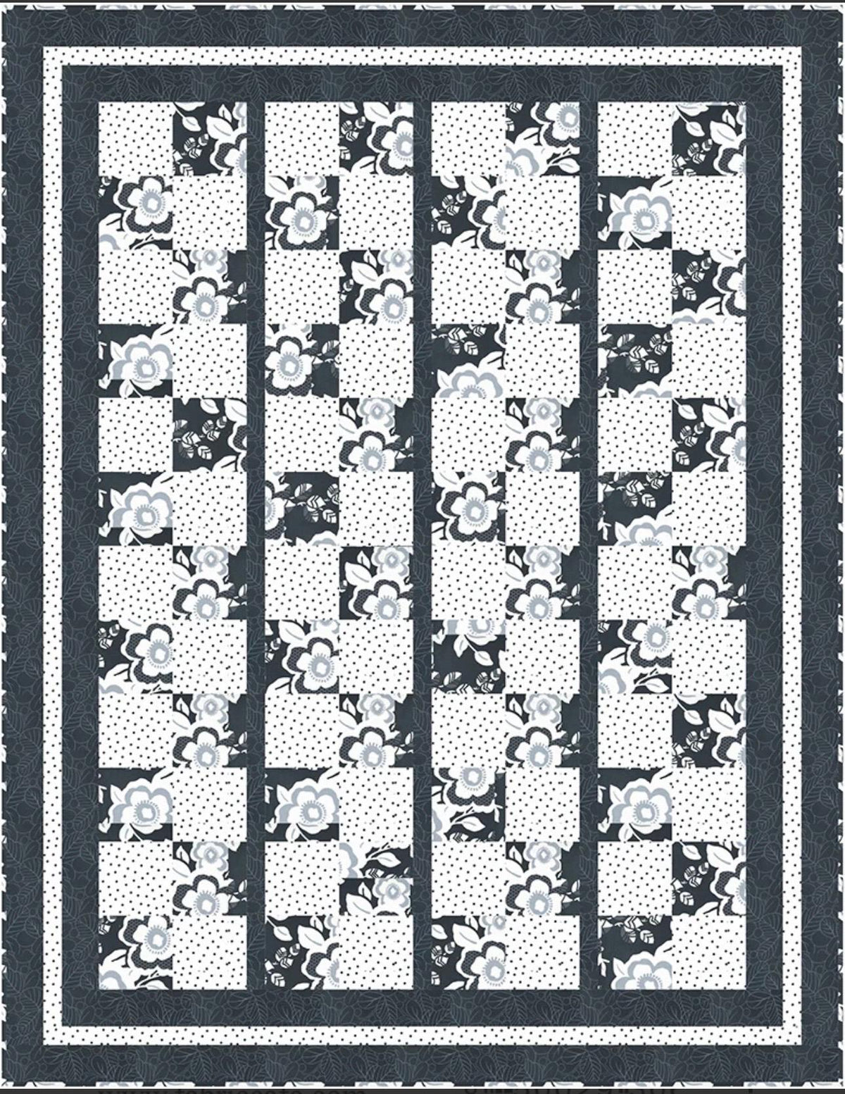 Fabric Cafe Skip To My Lou Quilt Pattern Finished Size 45"x58"