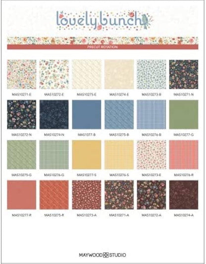 Maywood Studio Lovely Bunch Fabric Collection Lovely Bunch Quilt Kit Finished Size: 72"x72" Premium 100% Cotton Quilt Shop Quality Fabrics