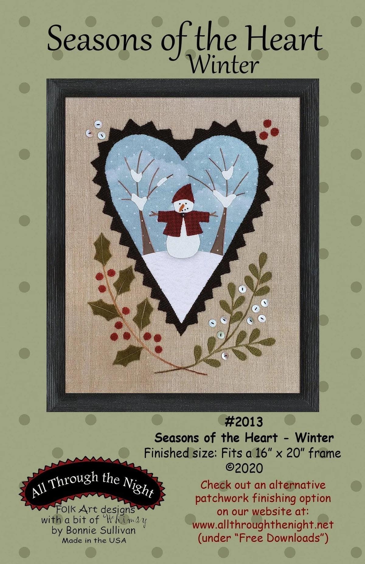 Maywood Studio Woolies Flannel Fabric Collection Seasons of the Heart Quilt Kit Finished Size: 40"x48" Premium 100% Wool Flannel