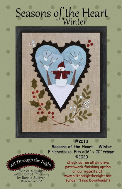 Maywood Studio Woolies Flannel Fabric Collection Seasons of the Heart Quilt Kit Finished Size: 40"x48" Premium 100% Wool Flannel