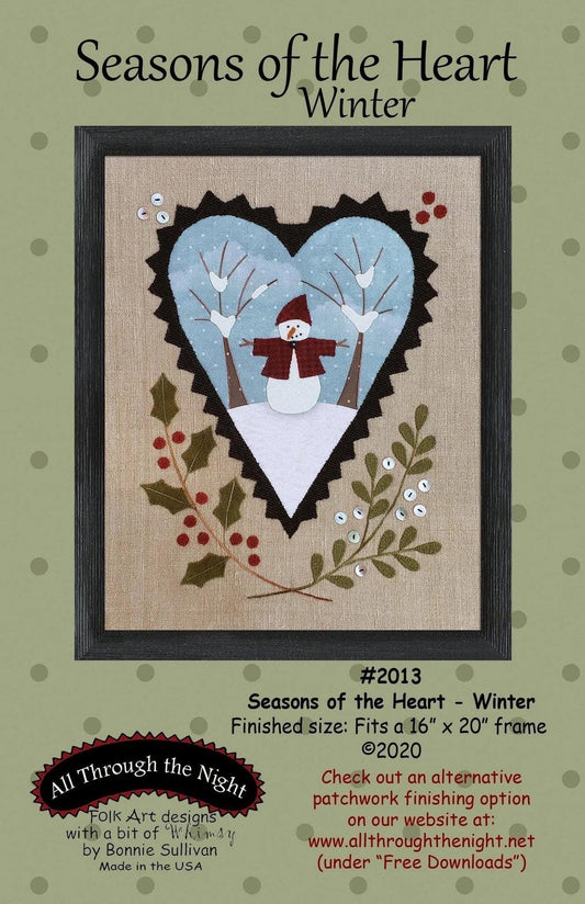Maywood Studio Woolies Flannel Fabric Collection Seasons of the Heart Quilt Kit Finished Size: 40"x48" Premium 100% Wool Flannel