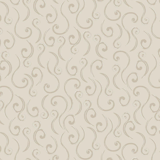 Windham Fabrics Whistler Studios Dark Roast Fabric Collection Steam Swirls on Cream Authentic Premium 100% Cotton Quilt Shop Quality Fabric