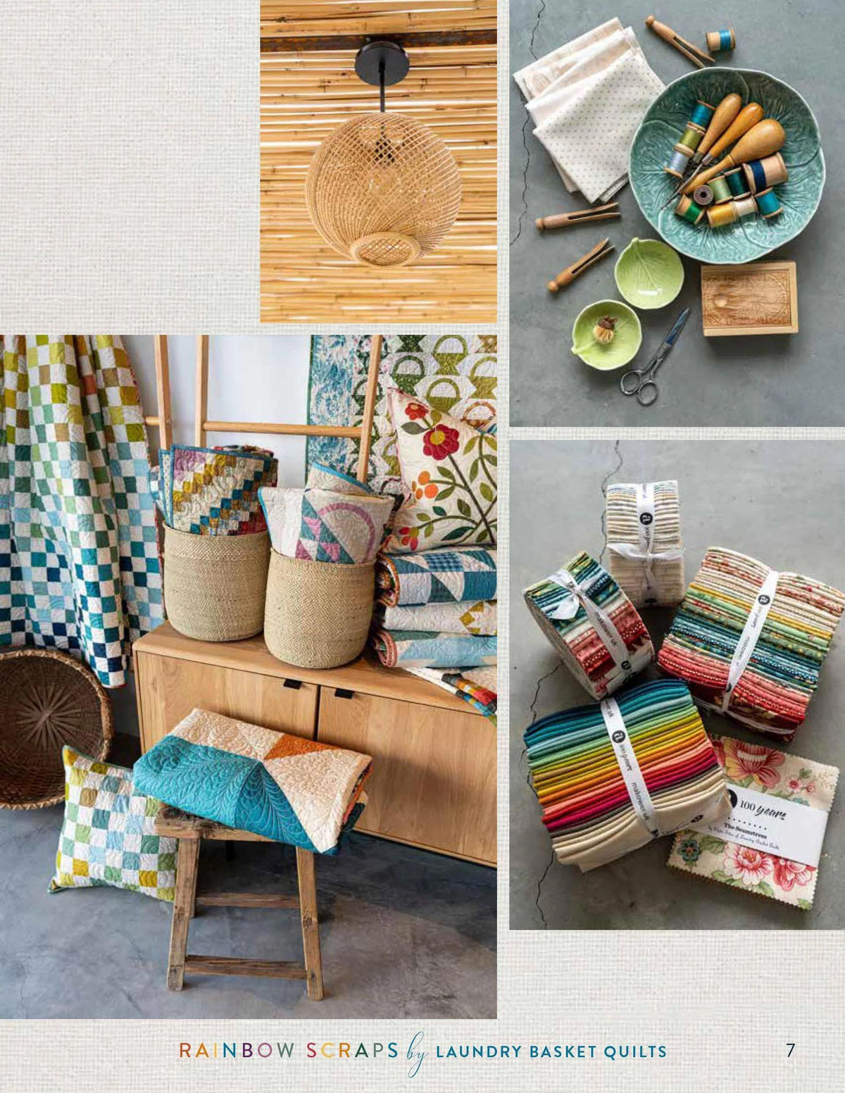 Laundry Basket Quilts Rainbow Scraps Quilt Pattern Book (20 colorful patterns per book)
