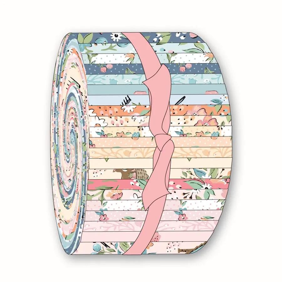 Poppie Cotton Garden Party Fabric Collection 42pc (2.5" Strips) Jellyroll