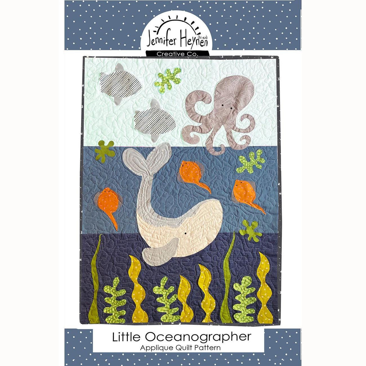 Jennifer Heynen Creative Co Little Oceanographer Applique Quilt Pattern PT-8244 Finished Size: 36"x48"