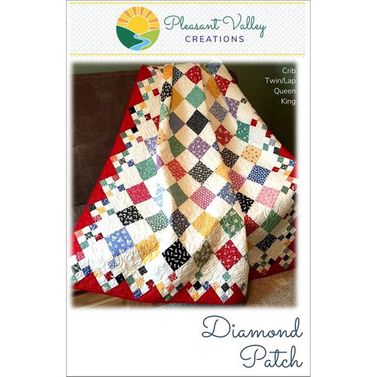 Pleasant Valley Creations Diamond Patch Quilt Pattern - 5 Size Variations Per Pattern