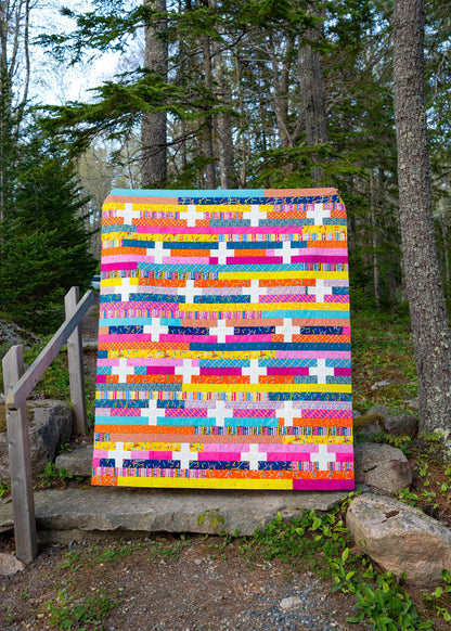 Modernly Morgan Jelly Plus Quilt Pattern Finished Size: 62"x74"