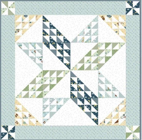 Diary of a Quilter Amy Smart Baby Sugarhouse Star Quilt Pattern Finished Size: 40"x40"