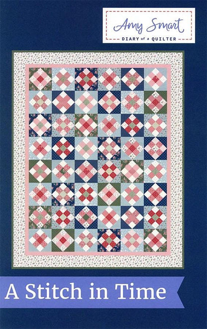 Diary of a Quilter Amy Smart A Stitch In Time Quilt Pattern - 2 Size Variations Per Pattern