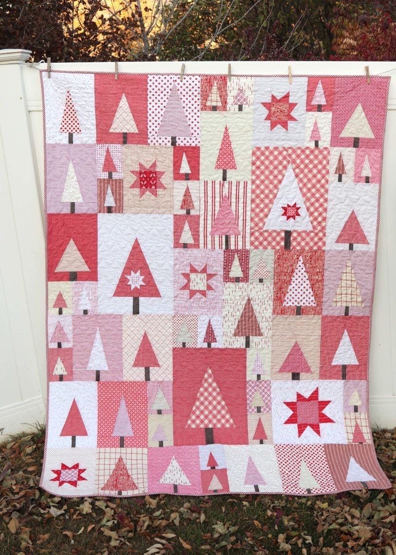 Diary of a Quilter Amy Smart Pine Hollow Patchwork Forest Quilt Pattern - 2 Size Variations Per Pattern