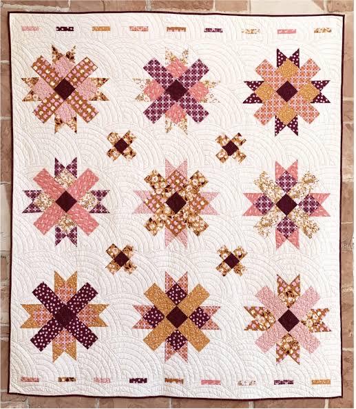 DIGITAL DOWNLOAD Cotton Street Commons Cabury Cream Quilt Pattern Finished Size 75"x85"