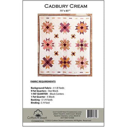 Cotton Street Commons Cabury Cream Quilt Pattern Finished Size 75"x85"