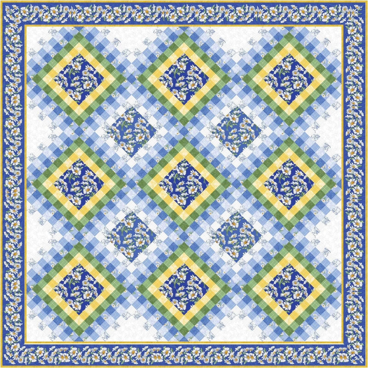 Tourmaline & Thyme Age of Aquarius Quilt Pattern Finished Size: 89"x89"