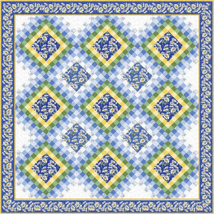 Tourmaline & Thyme Age of Aquarius Quilt Pattern Finished Size: 89"x89"