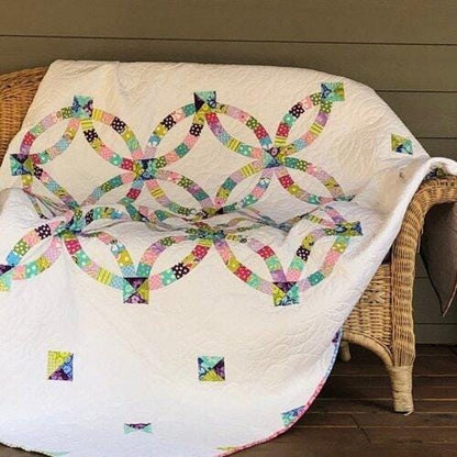 Quiltsmart Double Wedding Ring Quilt Printed Interfacing Pack - 4 Size Variations Per Pattern