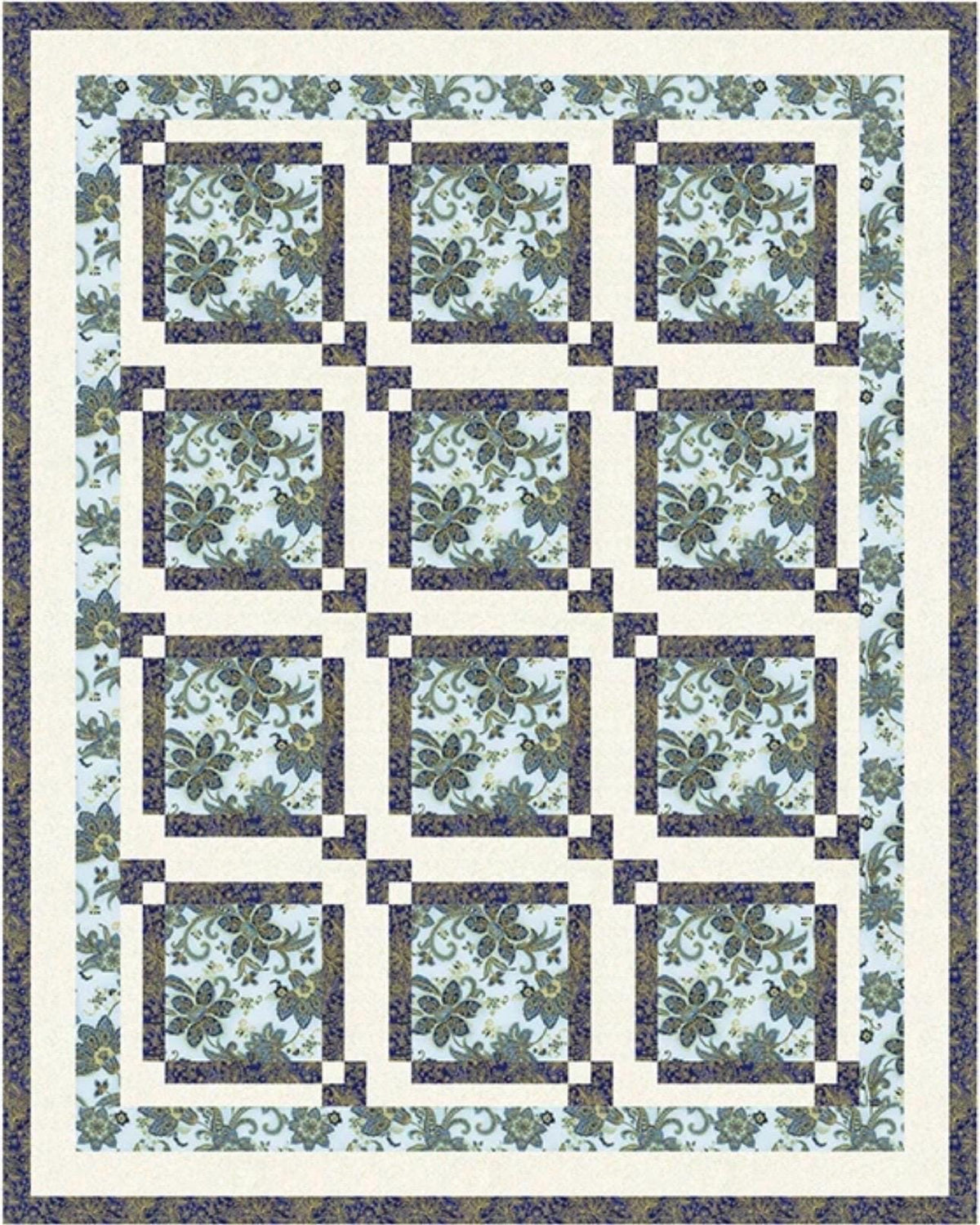 Fabric Cafe Sugar Pie Quilt Pattern Finished Size 43”x54”