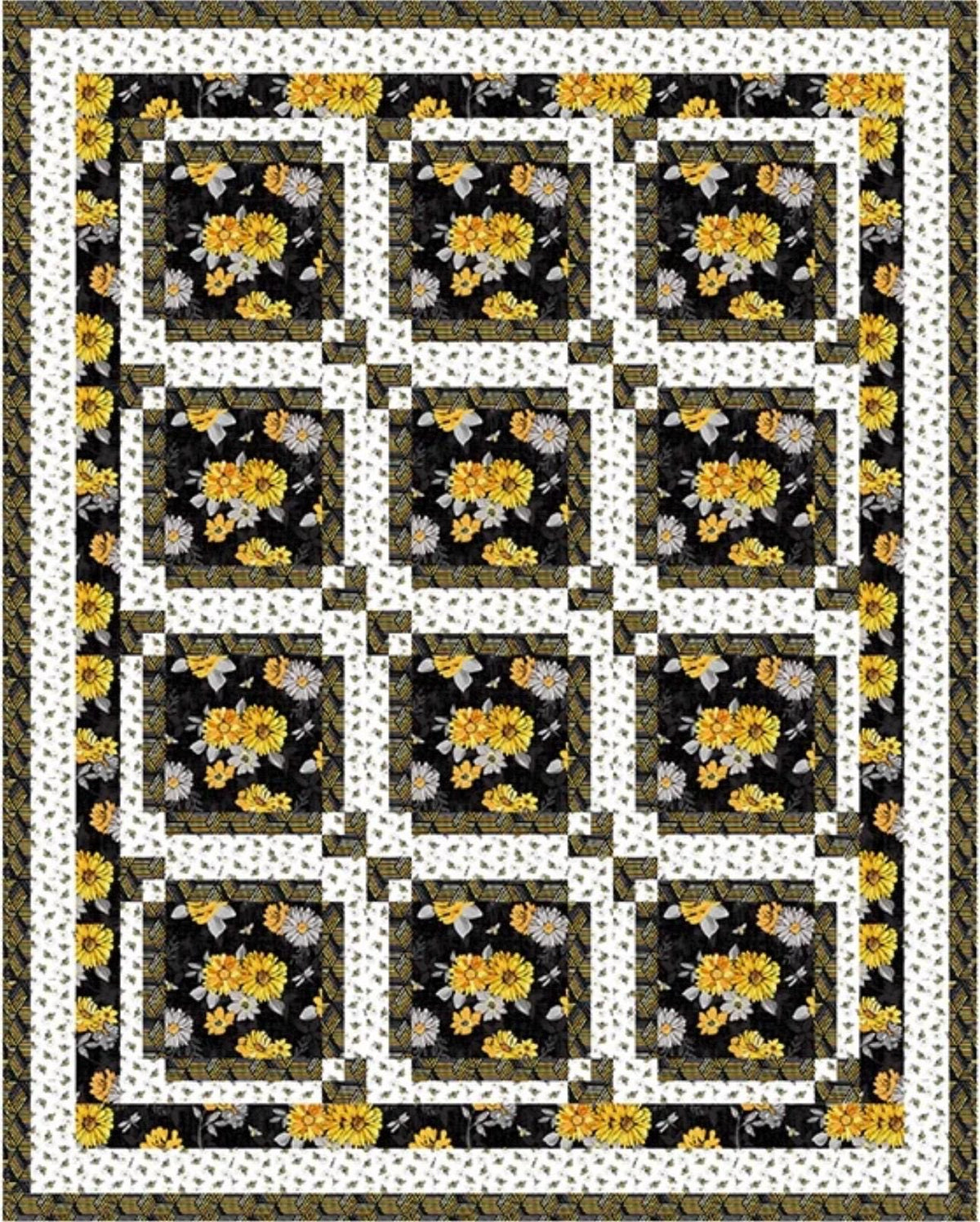 Fabric Cafe Sugar Pie Quilt Pattern Finished Size 43”x54”