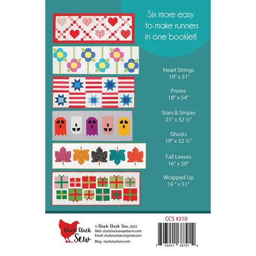 Cluck Cluck Sew Modern Day Table Runners - 6 Size Variations Per Pattern