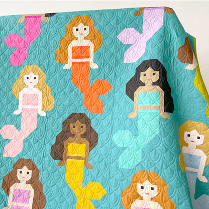 Elizabeth Hartman Mermaids Quilt Pattern EH-082 - 2 Size Variations Per Pattern