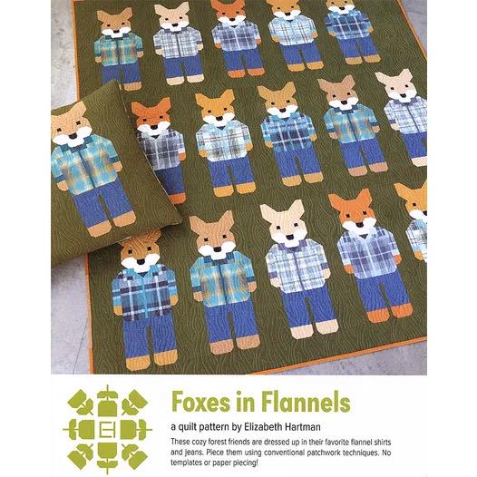 Elizabeth Hartman Foxes in Flannels Quilt Pattern EH-080 - 4 Size Variations Per Pattern