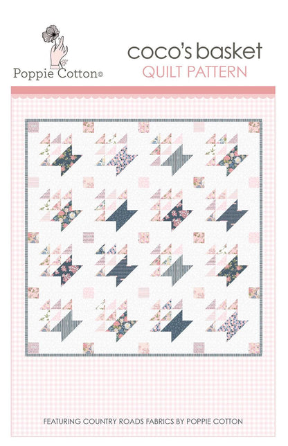 Poppie Cotton Coco’s Baskets Quilt Pattern (2 Size Variations Per Pattern)