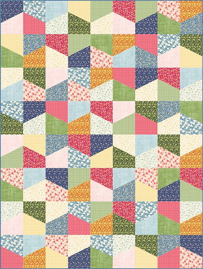 A Bright Corner Lofty Quilt Pattern - 4 Size Variations Per Pattern