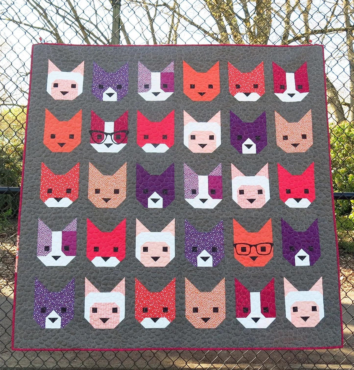 Elizabeth Hartman The Kittens Pattern Finished Size: 66”x66”