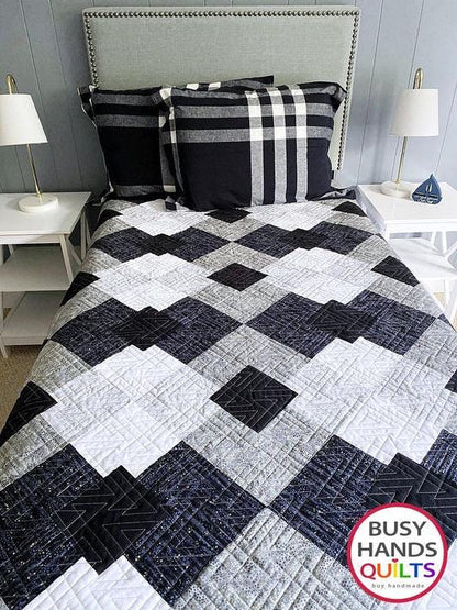 Busy Hands Quilts Precious Plaid Quilt Pattern - 5 Size Variations Per Pattern