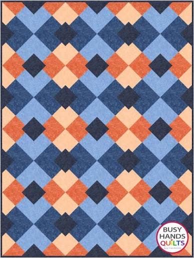Busy Hands Quilts Precious Plaid Quilt Pattern - 5 Size Variations Per Pattern