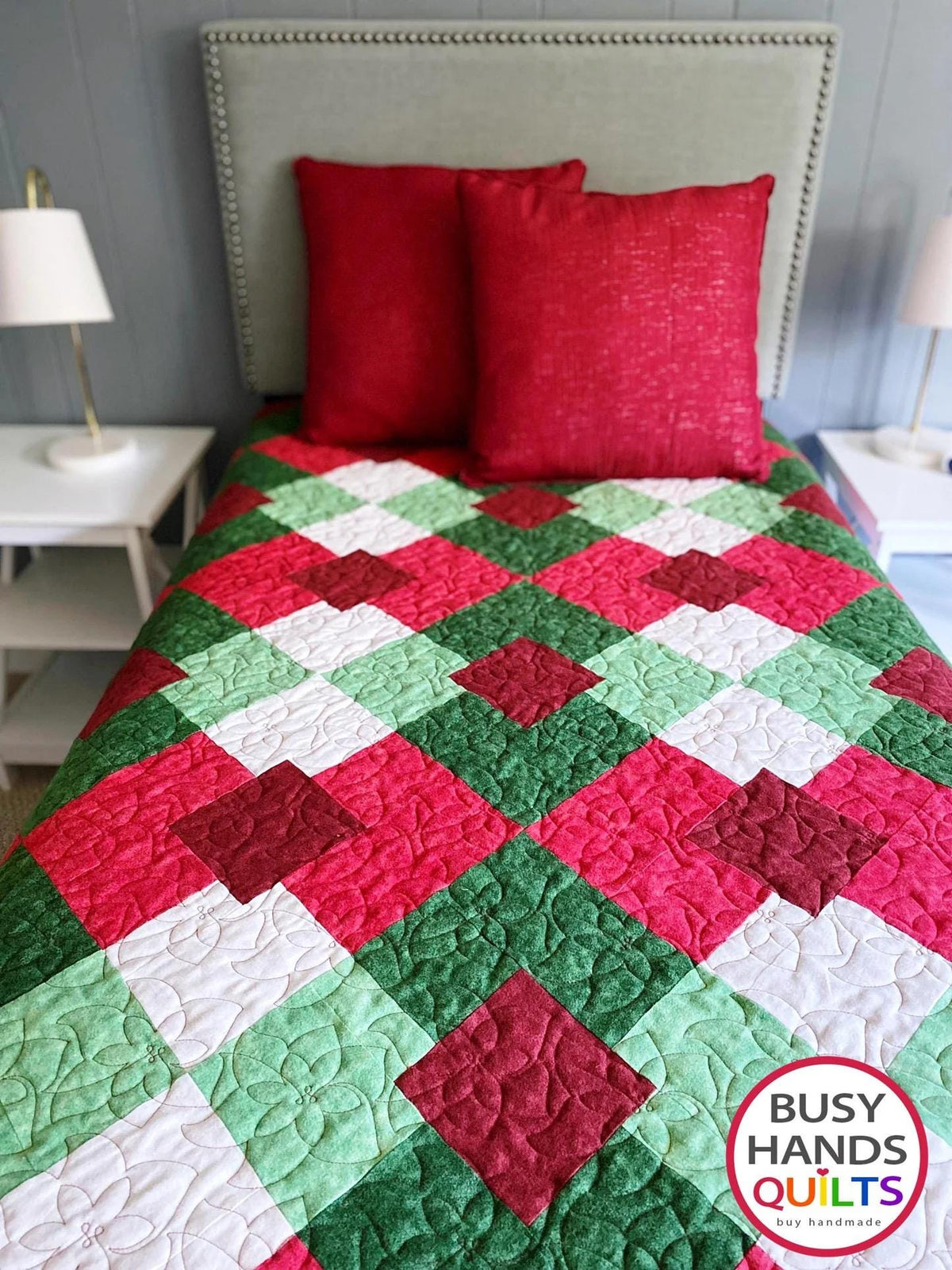 Busy Hands Quilts Precious Plaid Quilt Pattern - 5 Size Variations Per Pattern