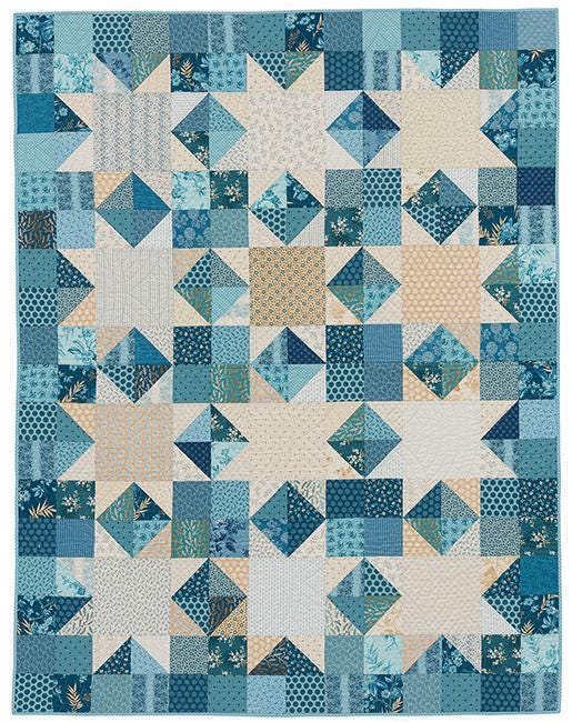 Laundry Basket Quilts A Season in Blue Quilt Pattern Book - 16 Quilt Patterns and a Cozy Cabin Full of Inspiration (Softcover)