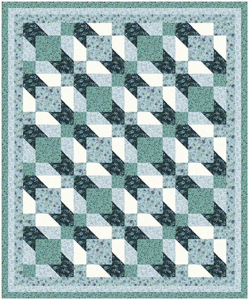 Fabric Cafe Spectrum Quilt Pattern - Uses Only 5 Yards of Fabric 092526 Finished Size 58"x70"