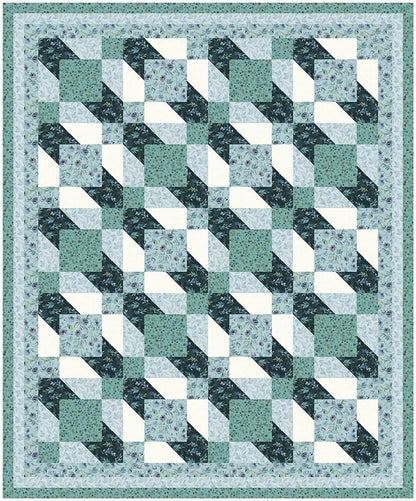 Fabric Cafe Spectrum Quilt Pattern - Uses Only 5 Yards of Fabric 092526 Finished Size 58"x70"