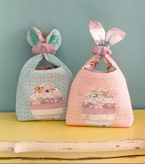 Art Gallery DIY The Bunny Bags Kit - 2 Per Pack Authentic Premium 100% Cotton Quilt Shop Quality Fabrics