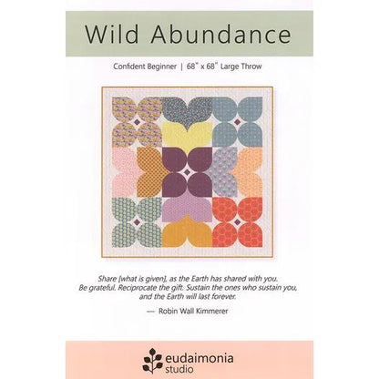 Art Gallery Wild Abundance Quilt Kit Featuring Sewcial Bee Collective GeoBloom Fabric Collection Authentic Premium 100% Cotton Fabrics