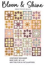 Art Gallery Bloom & Shine Quilt Kit Featuring Sewcial Bee Collective GeoBloom Fabric Collection Authentic Premium 100% Cotton Fabrics