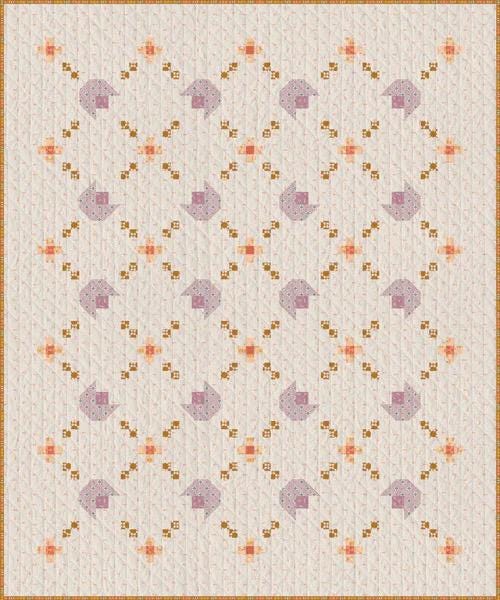 Art Gallery Caravelle Quilt Kit Featuring Sewcial Bee Collective GeoBloom Fabric Collection Authentic Premium 100% Cotton Fabrics