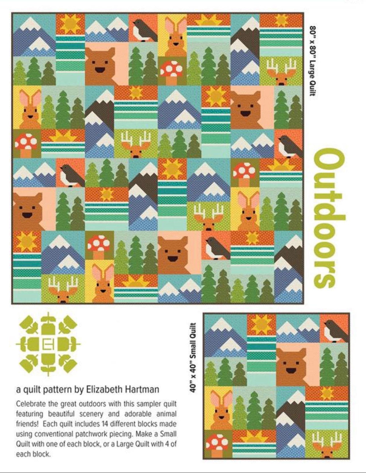 Elizabeth Hartman Outdoors Pattern EH-088 - 2 Size Variations Per Pattern