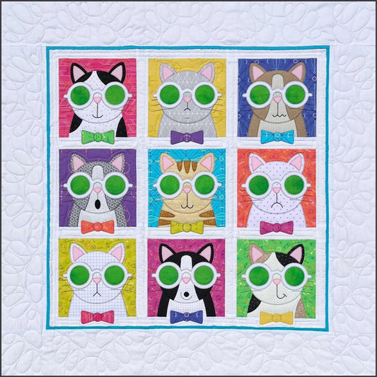 Amy Bradley Designs Cool Cats Quilt Pattern ABD305 - 2 Size Variations Per Pattern