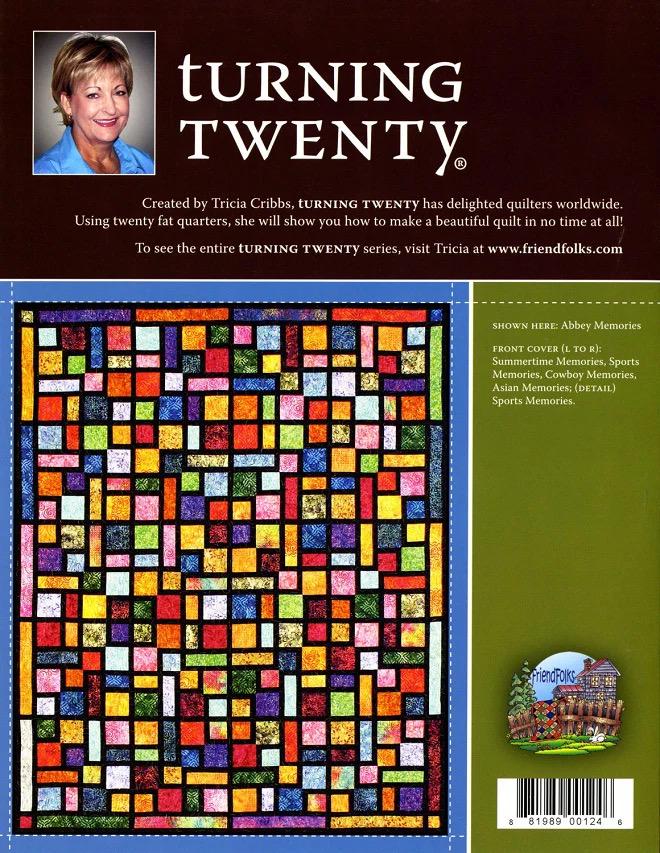 Tricia Cribbs Turning Twenty Stained Glass & Scraps Quilt Pattern Book (Softcover)