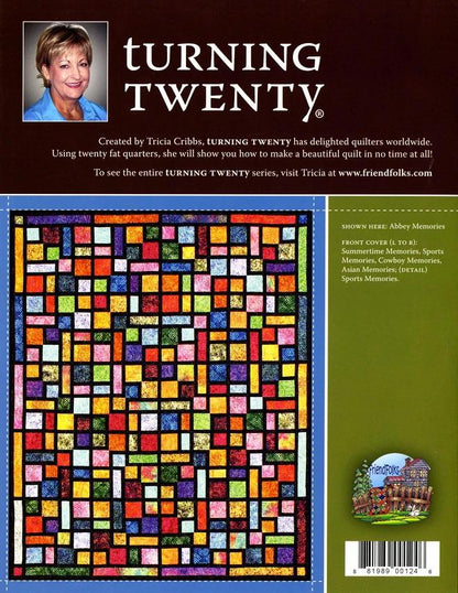 Tricia Cribbs Turning Twenty Stained Glass & Scraps Quilt Pattern Book (Softcover)