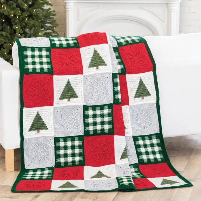 Annie's Attic Crochet Festive Christmas Crochet Afghans (Softcover) 871890