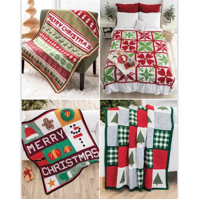 Annie's Attic Crochet Festive Christmas Crochet Afghans (Softcover) 871890