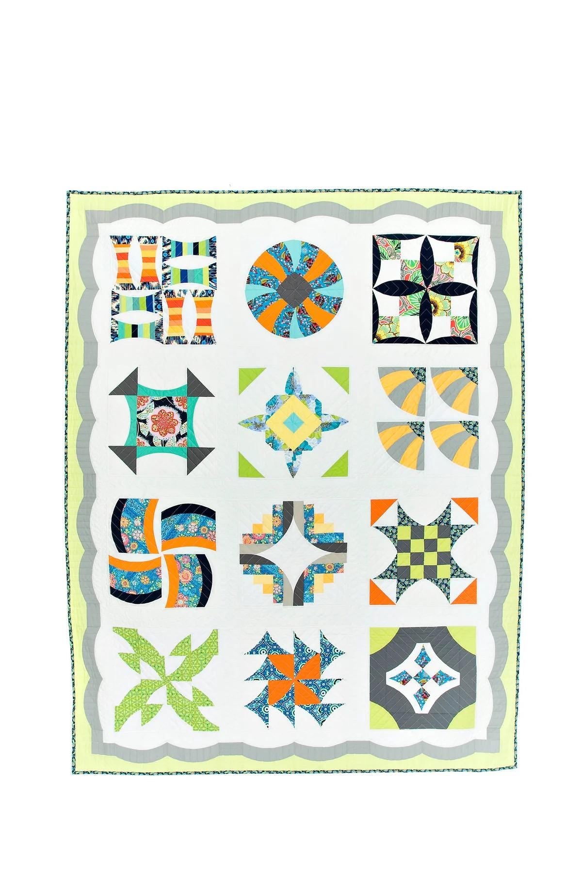 Sew Kind of Wonderful Curve It Up Quilt Pattern #408 - 2 Size Variations (SKW Rulers Sold Separately)