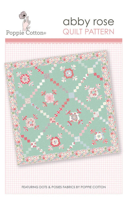 Poppie Cotton Abby Rose Quilt Pattern PHP1955 Finished Size: 74"x74"
