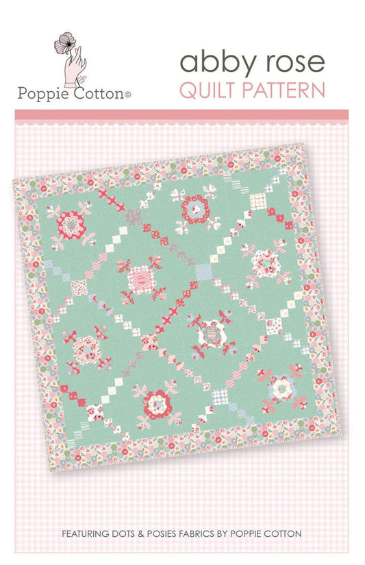 Poppie Cotton Abby Rose Quilt Pattern PHP1955 Finished Size: 74"x74"