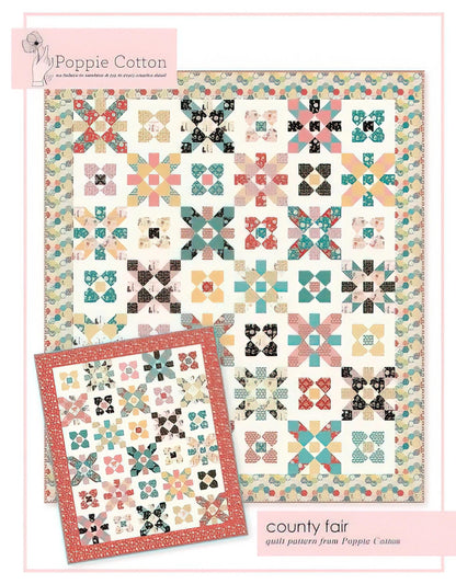 Poppie Cotton County Fair Quilt Pattern PHP1973 Finished Size: 60"x70"