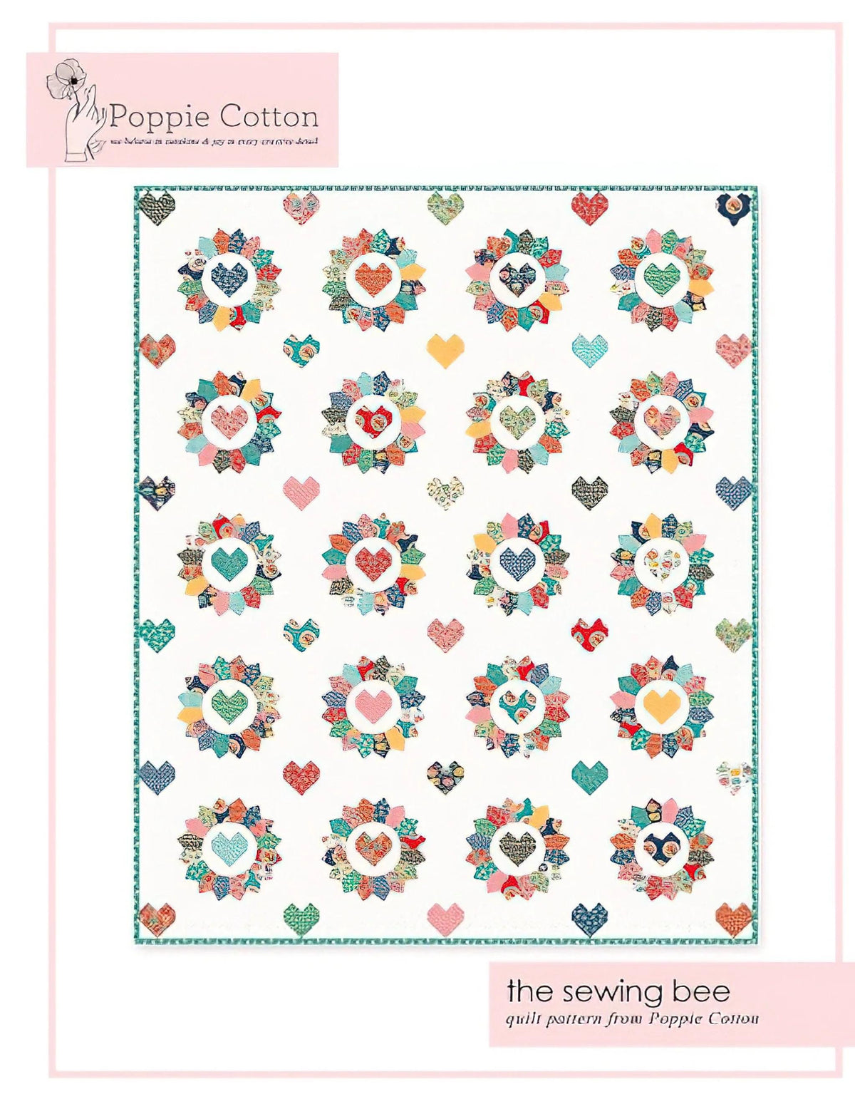 Poppie Cotton The Sewing Bee Quilt Pattern PC1981 Finished Size: 68"x84"
