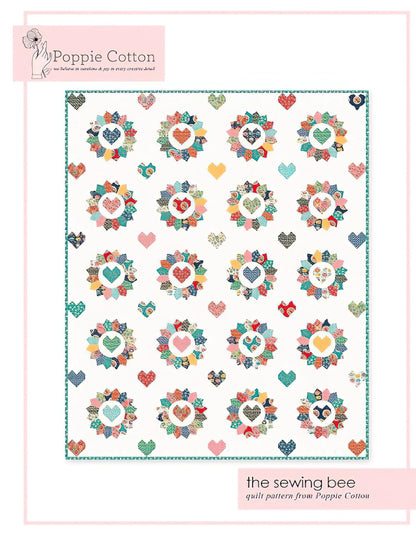 Poppie Cotton The Sewing Bee Quilt Pattern PC1981 Finished Size: 68"x84"